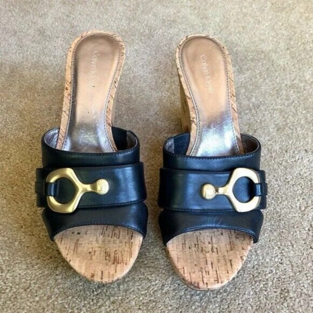 Calvin Klein Misty Platform Wedge Sandal ~ Size 6
